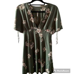 Free People Green Flower Dress